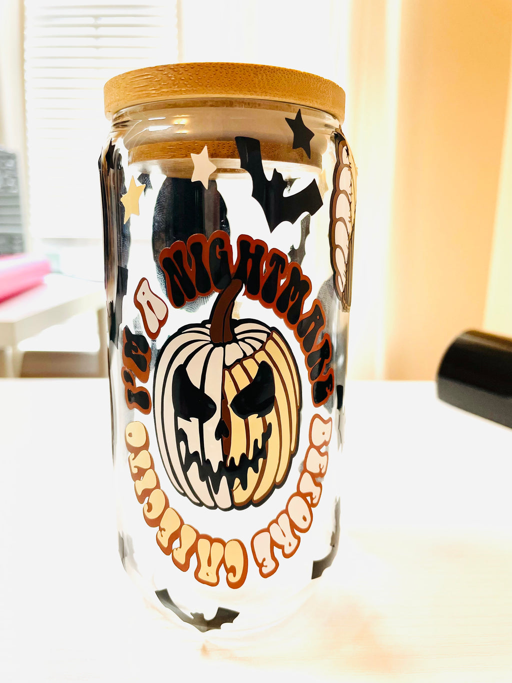 I'm A Nightmare Before Cafecito Beer Glass Can