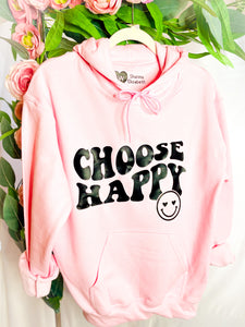Choose Happy Hoodie - Smiley Face